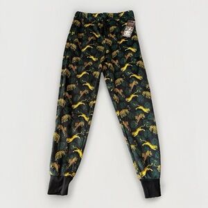 Ed Hardy Jogger Loungewear Pajama Pants   Womens M Tiger Leaf Jungle Y2K NEW